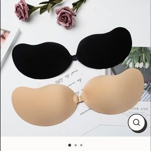 invisible push up bra, color black, size B